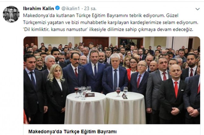 Kalının,"Dil kimliktir, kamus namustur" sözlerine Kürtçe tepkisi
