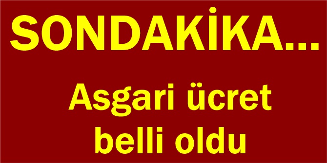 Asgari ücret belli oldu