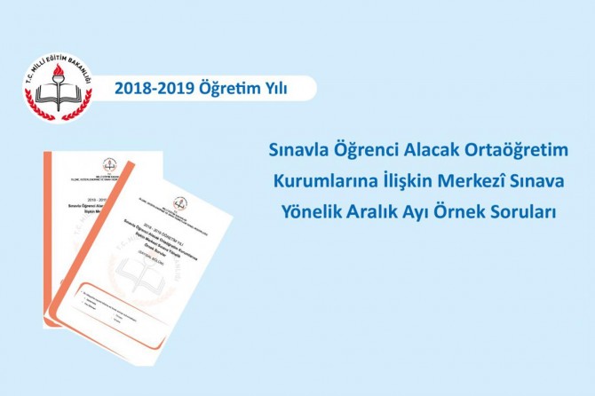 Liselere geçiş sınavı aralık ayı örnek soruları yayımlandı