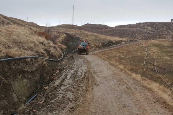 10 bin metrelik hat ile karakol suya kavuşturuldu