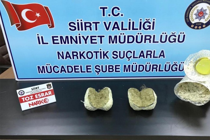 Peynir bidonuna gizlenmiş esrar ele geçirildi