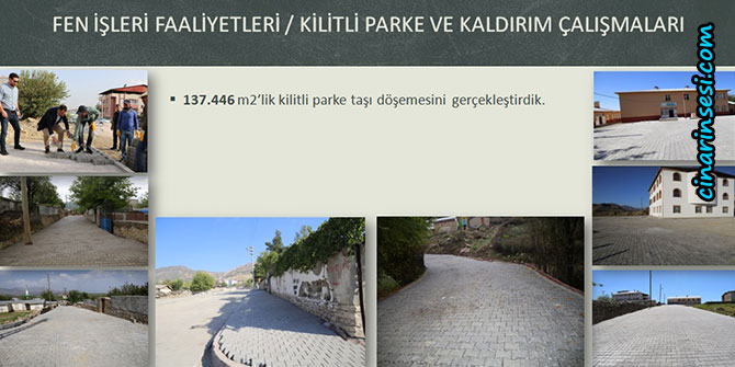 Lice’de 2 yılda 137.446 m2 kilitli parke taşı döşendi