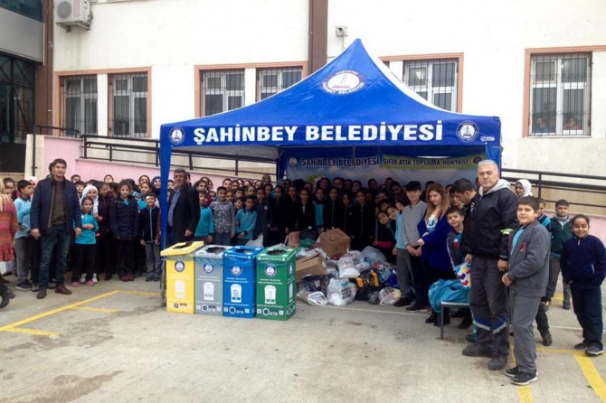 ​Gaziantep Şahinbey'de çocuklara geri dönüşüm öğretiliyor