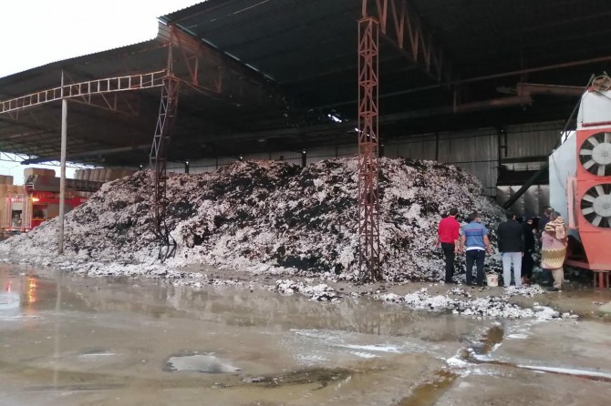 Akçakale'de 3 gün içinde ikinci çırçır fabrikası yangını