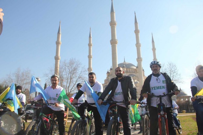 HÜDA PAR Adana İl Başkanlığından Doğu Türkistan için bisiklet turu