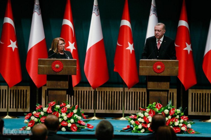 Erdoğan and Preca hold a joint press release