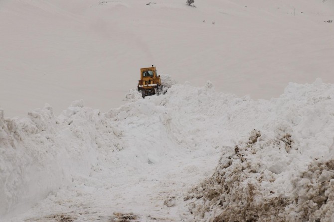 ​Bingöl’de kalınlığı 5 metreyi bulan karla zorlu mücadele