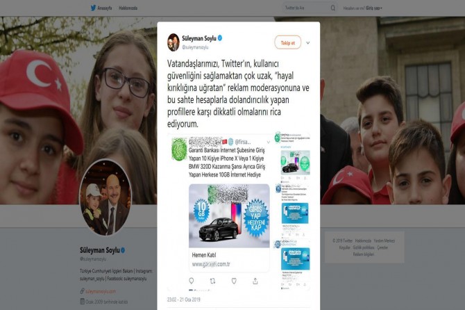 Watch out for the "sponsored" scams on Twitter!