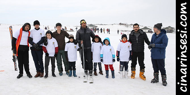 Diyarbakır'daki otizmli çocukların kayak keyfi