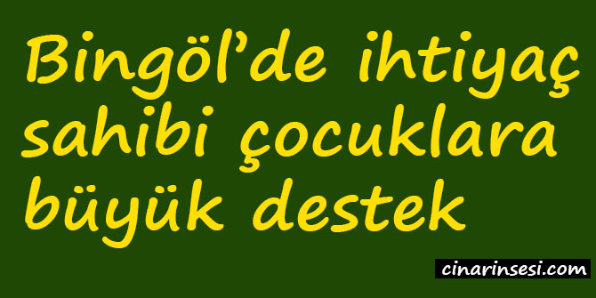 Bingöl’de ihtiyaç sahibi çocuklara büyük destek