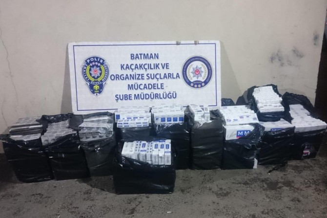 Batman'da kaçak sigara ele geçirildi