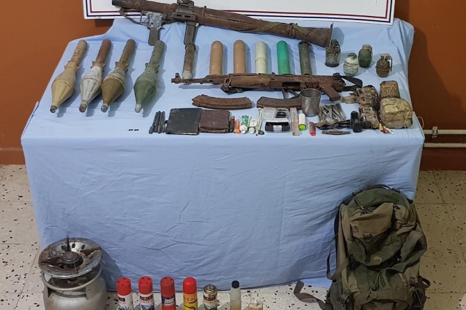 Hasankeyf'te PKK’ye ait çok sayıda mühimmat ele geçirildi