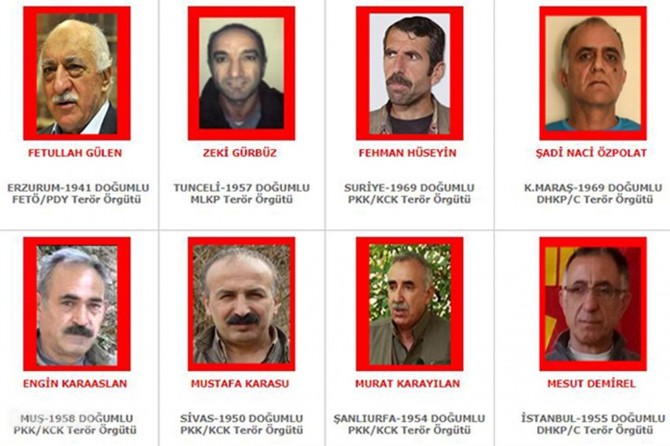 Turkish Interior Ministry updates wanted list