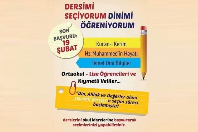 Seçmeli derslerde süreç devam ediyor