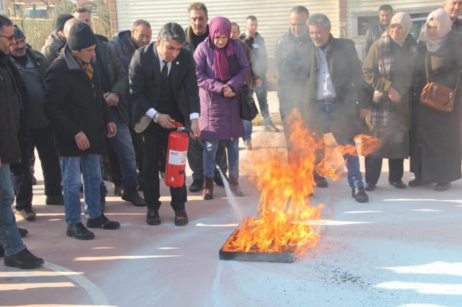 Yangın eğitimi ve tatbikatı yapıldı