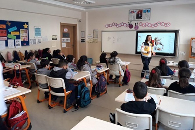 Öğrencilere 112 Acil Çağrı Merkezi tanıtıldı