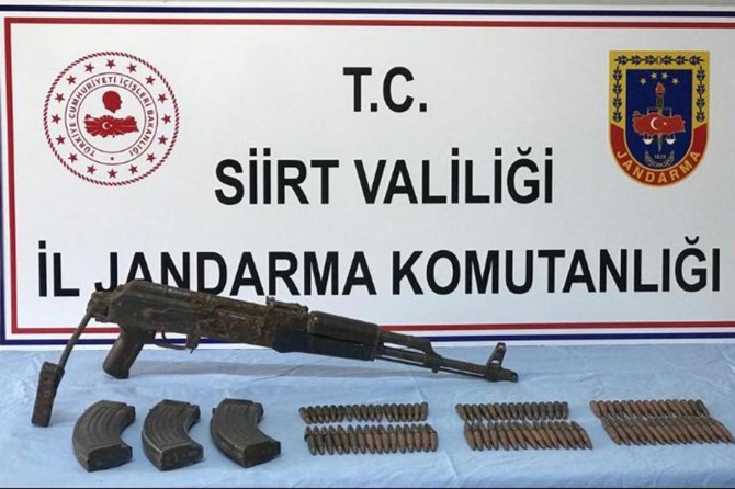 Siirt'te PKK’ye ait mühimmat ele geçirildi
