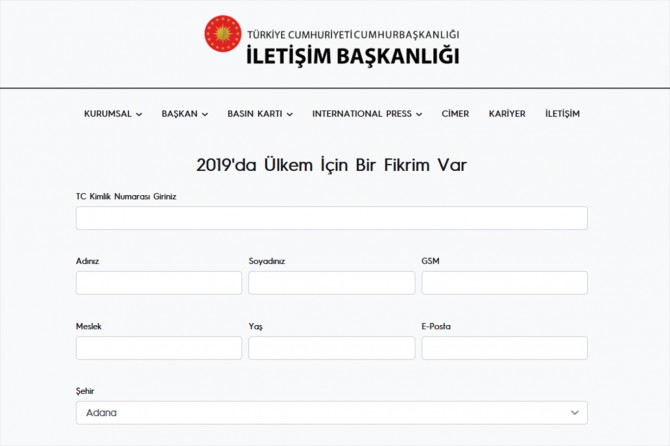 2019'da Ülkem İçin Bir Fikrim Var projesine yoğun ilgi