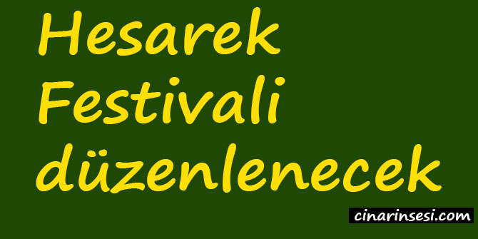 Hesarek Festivali düzenlenecek