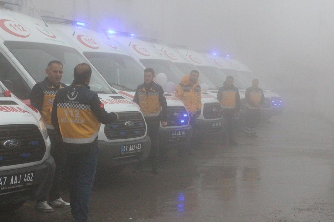 Mardin'de 8 yeni ambulans hizmete başladı