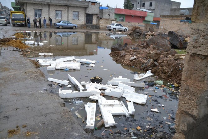 Mahallede biriken kirli su halk sağlığını tehdit ediyor