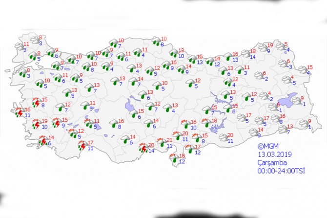Meteorolojiden kuvvetli yağış, kuvvetli rüzgâr, buzlanma ve don uyarısı