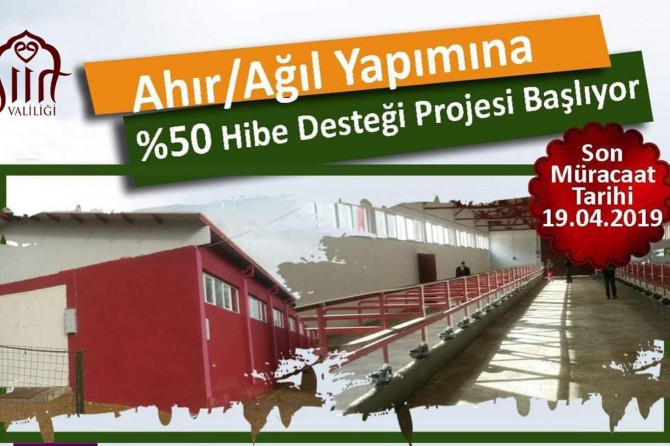 Hayvancılığın desteklenmesine ilişkin hibe başvuruları başladı