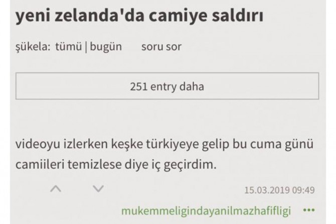 Cami katliamını öven Ekşi Sözlük yazarı gözaltına alındı