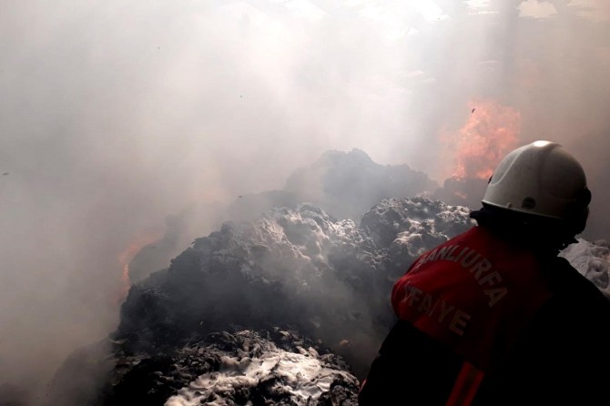 Tekstil fabrikasında yangın