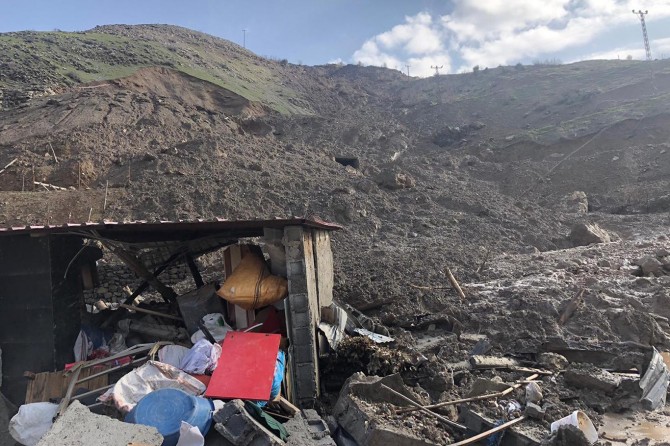 Şırnak'ta heyelan: Evler toprak altında kaldı