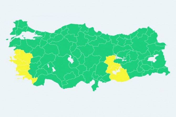 Meteoroloji'den bazı iller için "sarı alarm"