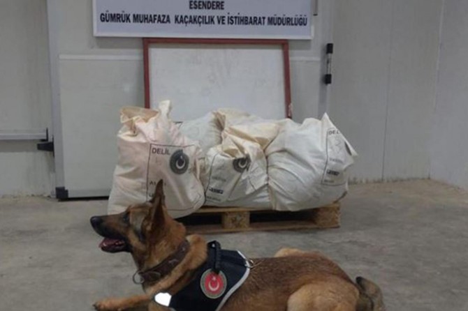 Li Derîyê Sînor a Esendere 221 kîlo teqemenî hat bidestxistin