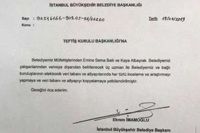 Ekrem İmamoğlu’ndan belediyenin tüm veri tabanını kopyalatma talimatı