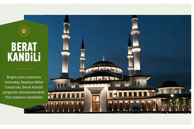 Cumhurbaşkanlığı'ndan Beraat Kandili programına davet