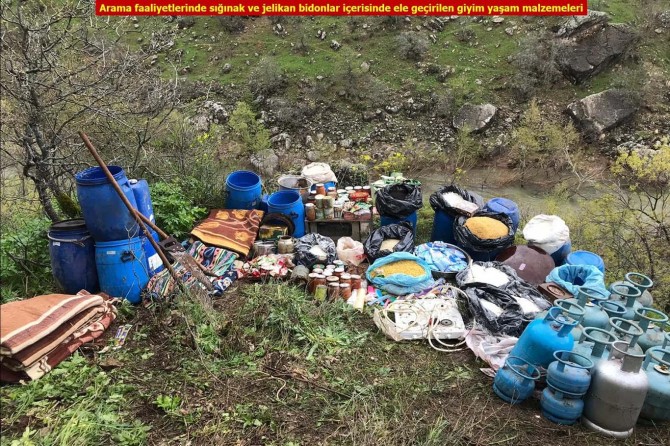 Silvan ve Hazro'da PKK'ye ait 9 sığınak imha edildi