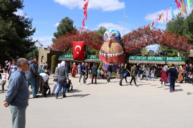 Gaziantep Hayvanat Bahçesini bir günde 93 bin kişi ziyaret etti