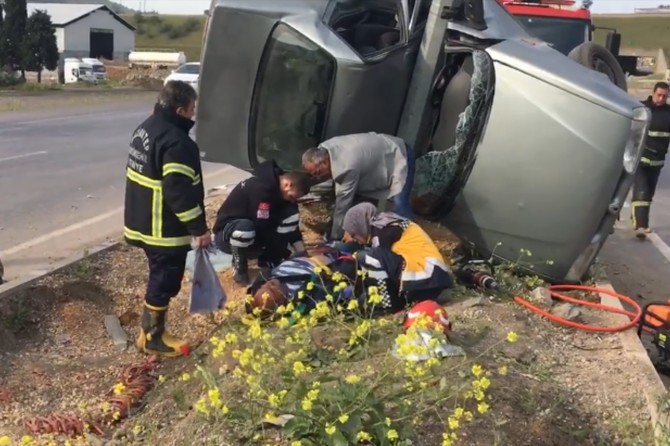 Nurdağı'nda trafik kazası: 1 yaralı