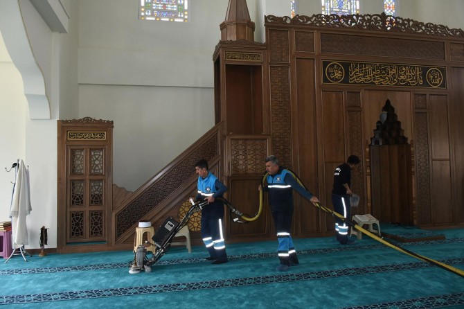 Gaziantep Şahinbey'de Camiler ramazana hazırlanıyor