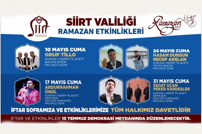 Siirt Valiliğinden ramazan ayının manevi iklimine uygun etkinlik