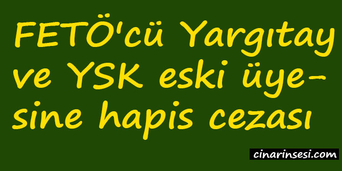 FETÖ'cü Yargıtay ve YSK eski üyesine hapis cezası