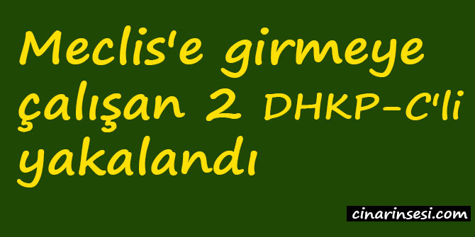 Meclis'e girmeye çalışan 2 DHKP-C'li yakalandı