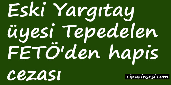 Eski Yargıtay üyesi Tepedelen FETÖ'den hapis cezası