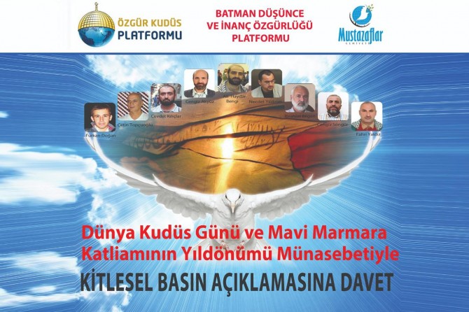 Kudüs ve Mavi Marmara için kitlesel basın açıklamasına davet