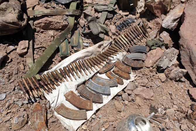 Pençe Harekâtı'nda yüklü miktarda mühimmat ele geçirildi