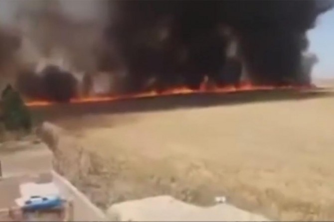 Li Kerkukê zevîyên geniman ên Kurdan hatin şewitandin