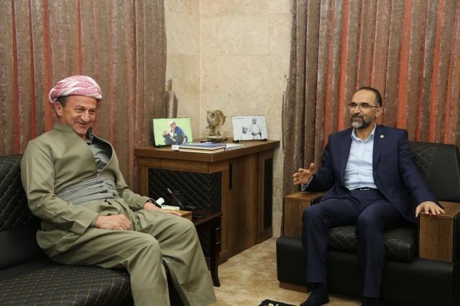 HÜDA PAR Genel Başkanı Sağlam'dan Şeyh Ethem Barzani'ye ziyaret