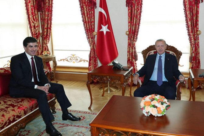 Cumhurbaşkanı Erdoğan, IKBY Başkanı Barzani’yi kabul etti