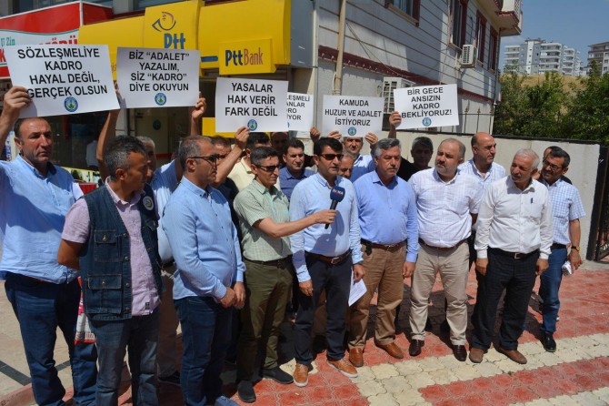 Batman'da kadro isteyen sözleşmeliler TBMM’ye mektup gönderdi