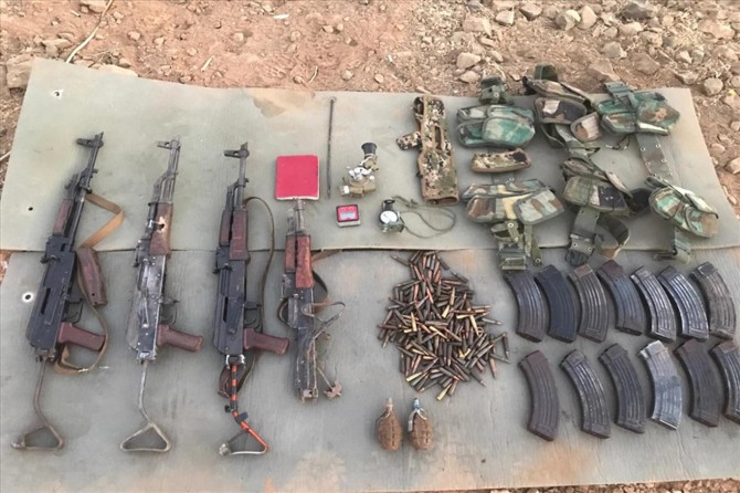 Hakurk'ta PKK'ye ait mühimmatlar imha edildi