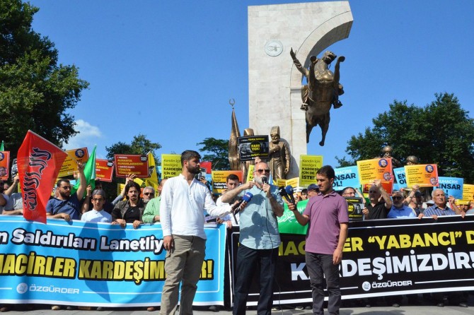 Suriyeli muhacirlere yapılan ırkçı saldırılar telin edildi